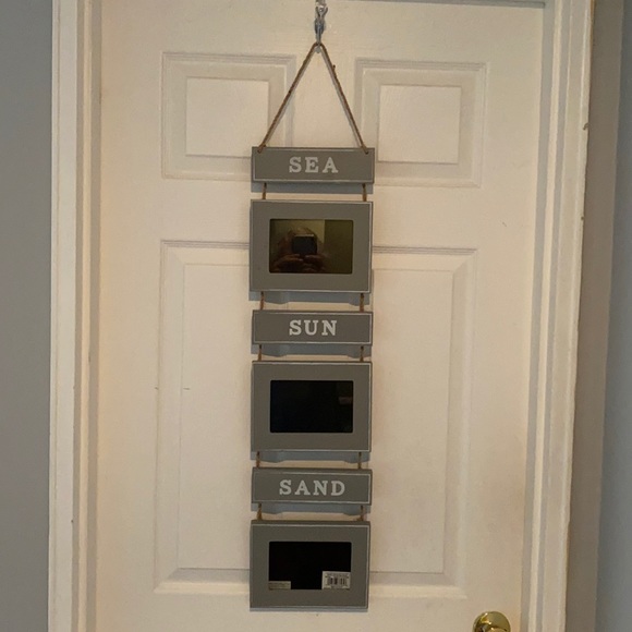 NEW wooden grey hanging picture frame -smoke free home - Picture 1 of 2